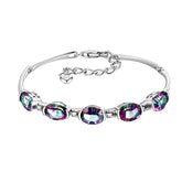 Women Bracelet Vintage Rainbow Mystic Topaz Gemstone Jewelry Gifts 925 Sterling Silver - Aurora Tears Jewelry